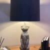 Darthome Limited Silver Meerkat Table Lamp With Blue Velvet Drum Shade