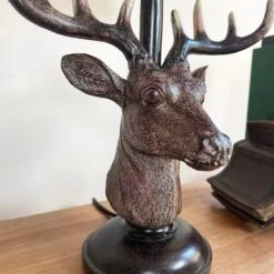 Darthome Limited Stags Head Table Lamp With White Linen Shade 12 Darthome Limited Stags Head Table Lamp With White Linen Shade -Darthome Limited IMG E8819 editedBL