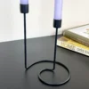 Darthome Limited Black Spiral Double Candlestick Holder