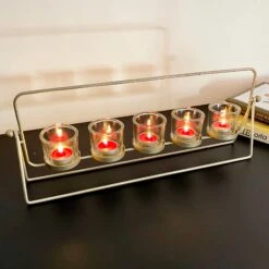 Darthome Limited Gold Multi Hurricane Candle Holder Set