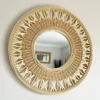 Darthome Limited Round Natural Bamboo Mirror 56cm