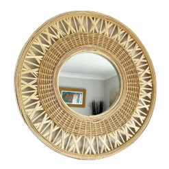 Darthome Limited Round Natural Bamboo Mirror 56cm -Darthome Limited IMG E9007copy scaled