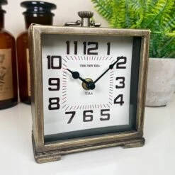 Darthome Limited 20 Darthome Limited Antique Brass Square Carriage Clock