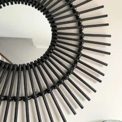 Darthome Limited Black Rattan Mirror 80cm -Darthome Limited IMG E9056