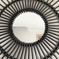 Darthome Limited Black Rattan Mirror 80cm -Darthome Limited IMG E9057