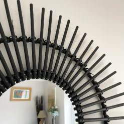 Darthome Limited Black Rattan Mirror 80cm -Darthome Limited IMG E9058