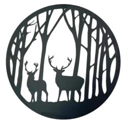 Darthome Limited Black Stags In Forest Silhouette Wall Art -Darthome Limited IMG E9344 editedAKcopy