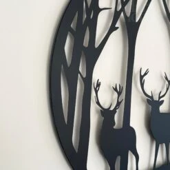 Darthome Limited Black Stags In Forest Silhouette Wall Art -Darthome Limited IMG E9348 editedAO