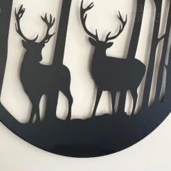 Darthome Limited Black Stags In Forest Silhouette Wall Art -Darthome Limited IMG E9349 editedAP