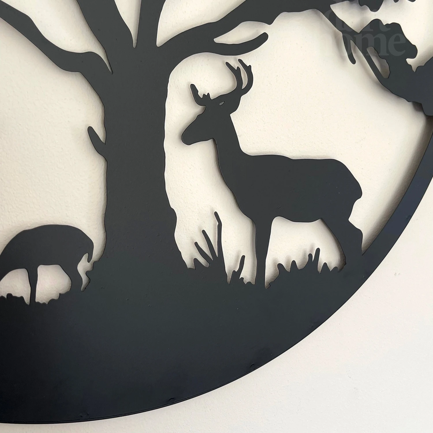Darthome Limited Black Metal Round Tree Deer Silhouette Wall Art 4 Darthome Limited Black Metal Round Tree Deer Silhouette Wall Art - Image 4