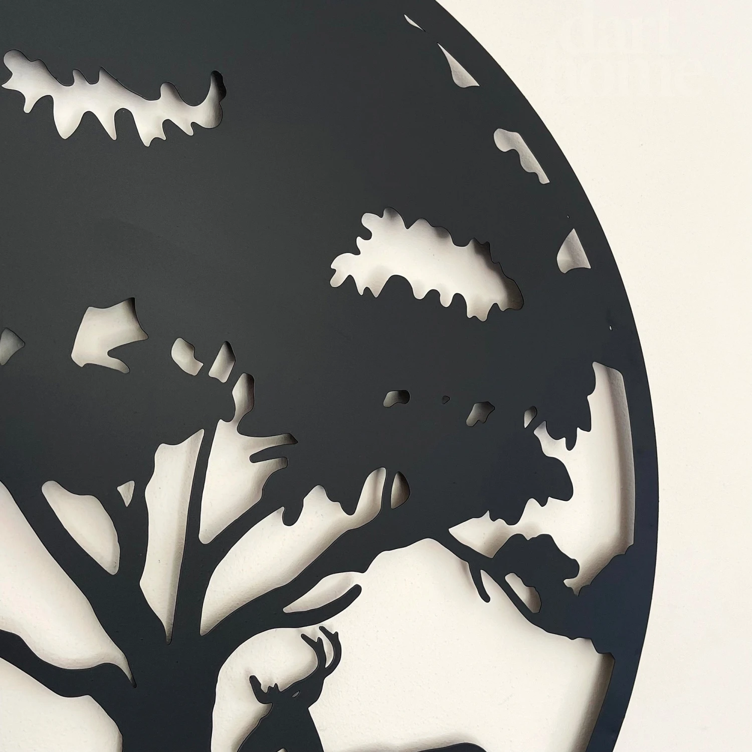 Darthome Limited Black Metal Round Tree Deer Silhouette Wall Art 5 Darthome Limited Black Metal Round Tree Deer Silhouette Wall Art - Image 5