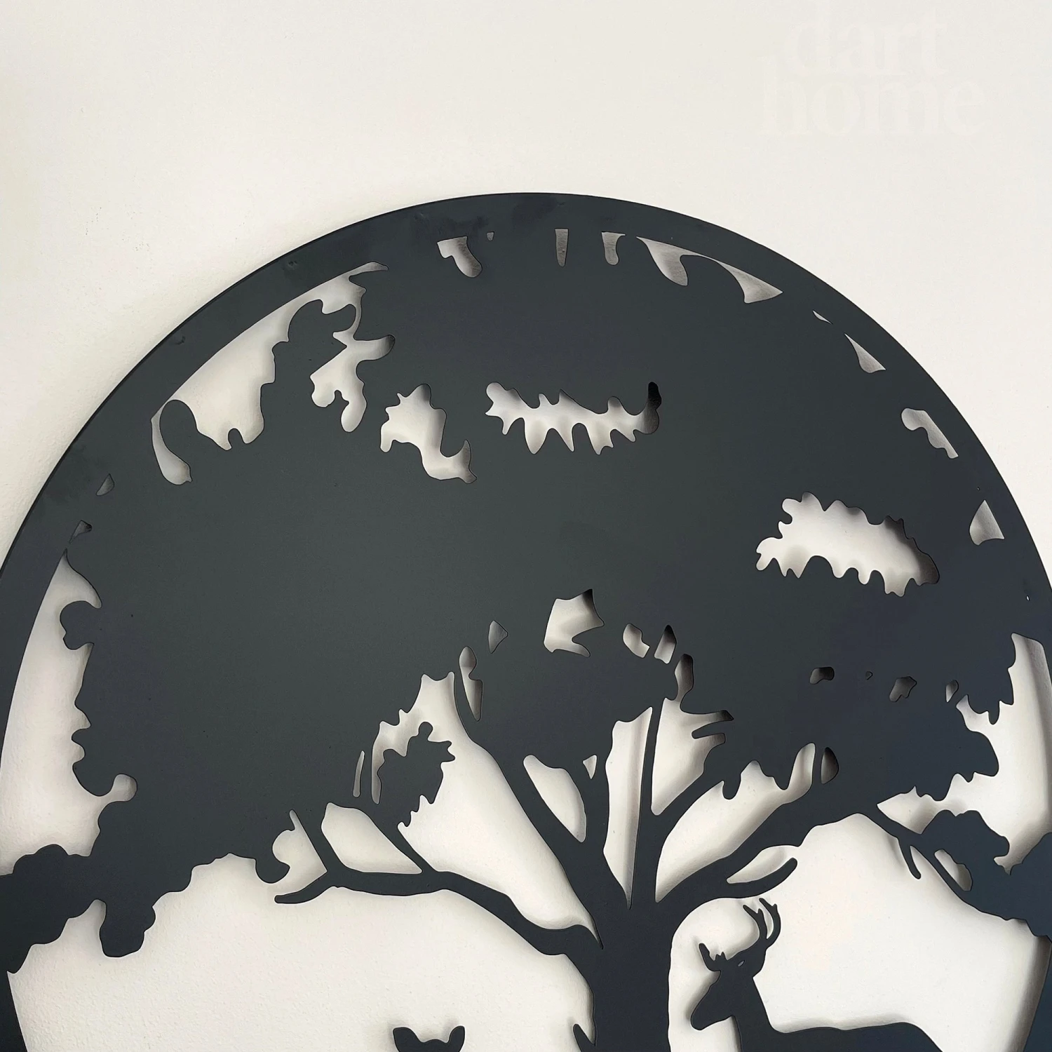 Darthome Limited Black Metal Round Tree Deer Silhouette Wall Art 6 Darthome Limited Black Metal Round Tree Deer Silhouette Wall Art - Image 6