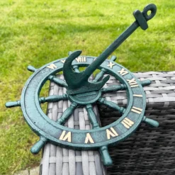 Darthome Limited Cast Iron Anchor & Ships Sail Garden Sundial 24cm