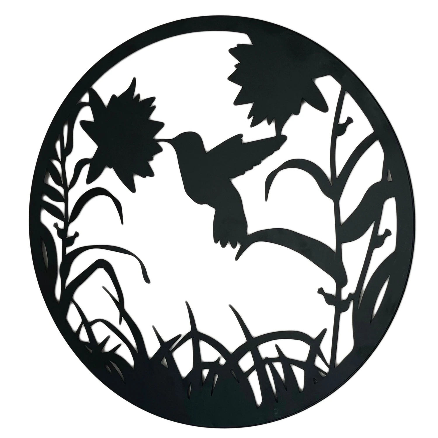 Darthome Limited Black Floral Hummingbird Silhouette Wall Art 3 Darthome Limited Black Floral Hummingbird Silhouette Wall Art - Image 3