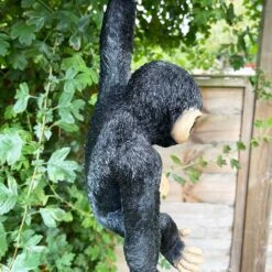 Darthome Limited Black Hanging Monkey Ornament -Darthome Limited IMG E9389 editedBW