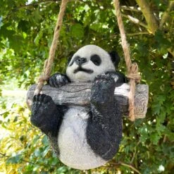 Darthome Limited Swinging Panda Garden Ornament 22cm