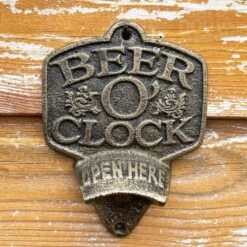 Darthome Limited Cast Iron Beer O'Clock Wall Bottle Opener