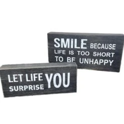 Darthome Limited Black Sentiment Message Blocks - Set Of 2 -Darthome Limited IMG E9562 editedGTcopy