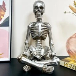 Darthome Limited Chrome Silver Meditating Skeleton Ornament