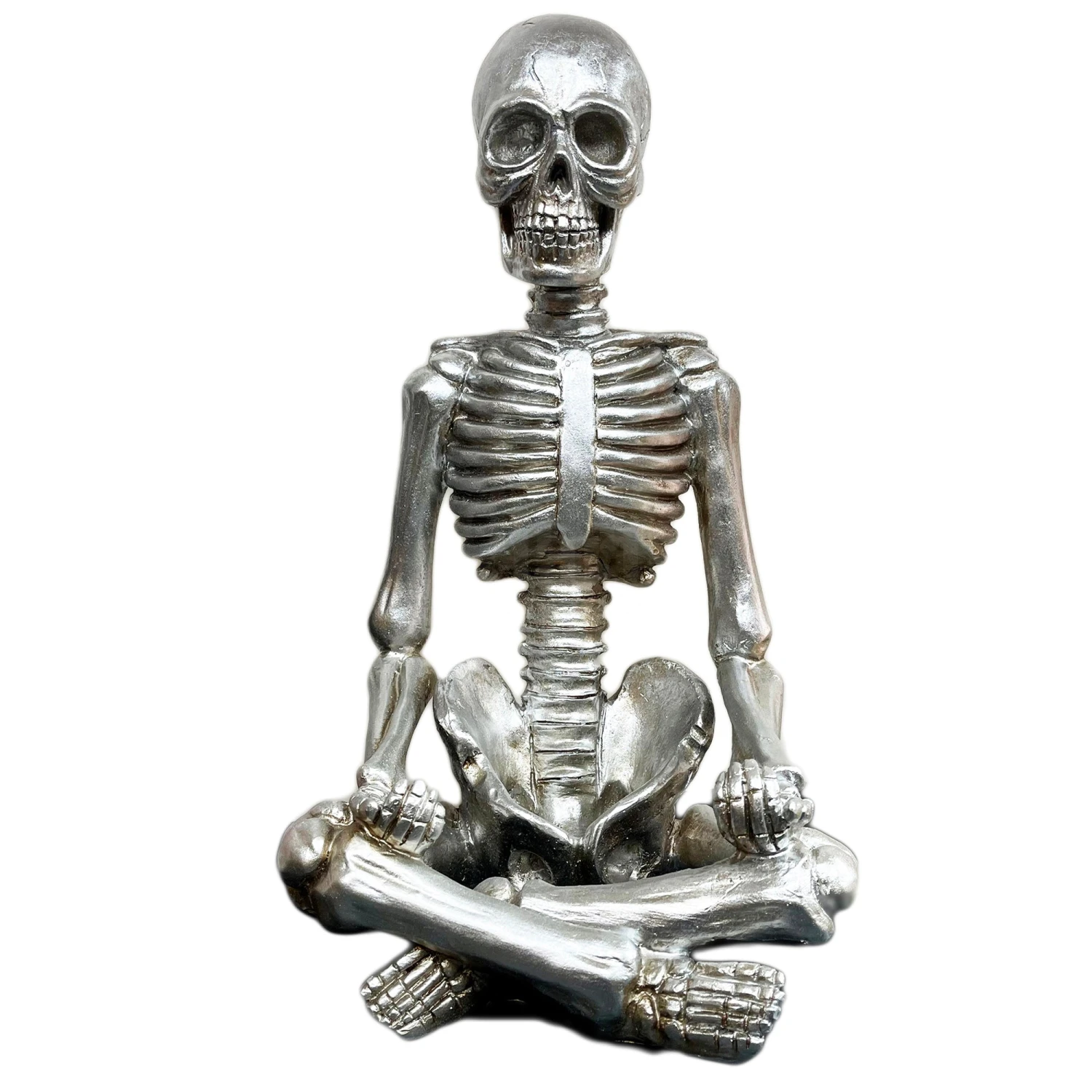 Darthome Limited Chrome Silver Meditating Skeleton Ornament 7 Darthome Limited Chrome Silver Meditating Skeleton Ornament - Image 7