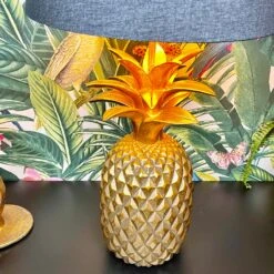 Darthome Limited Gold Pineapple Table Lamp W/ Black Fabric Shade -Darthome Limited IMG E9748 edited22