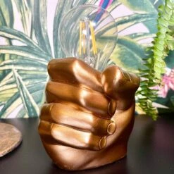 Darthome Limited Golden Fist Shadeless Table Lamp