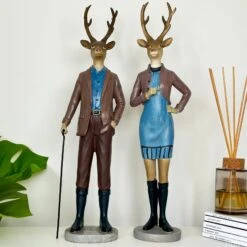 Darthome Limited Gentleman And Lady Stag Ornament