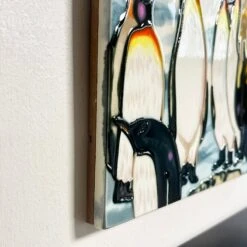 Darthome Limited Penguin Meeting Ceramic Tile Wall Art -Darthome Limited IMG E9876 editedAI