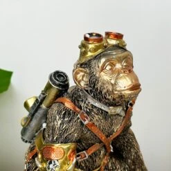 Darthome Limited Gold Steampunk Monkey Sculpture -Darthome Limited IMG E9904