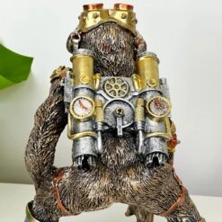 Darthome Limited Gold Steampunk Monkey Sculpture -Darthome Limited IMG E9905