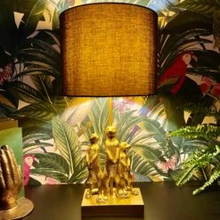 Darthome Limited Large Gold Standing Meerkat Mob Table Lamp