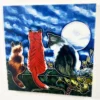 Darthome Limited Ceramic Tile Wall Art - Whispering Cats At Night