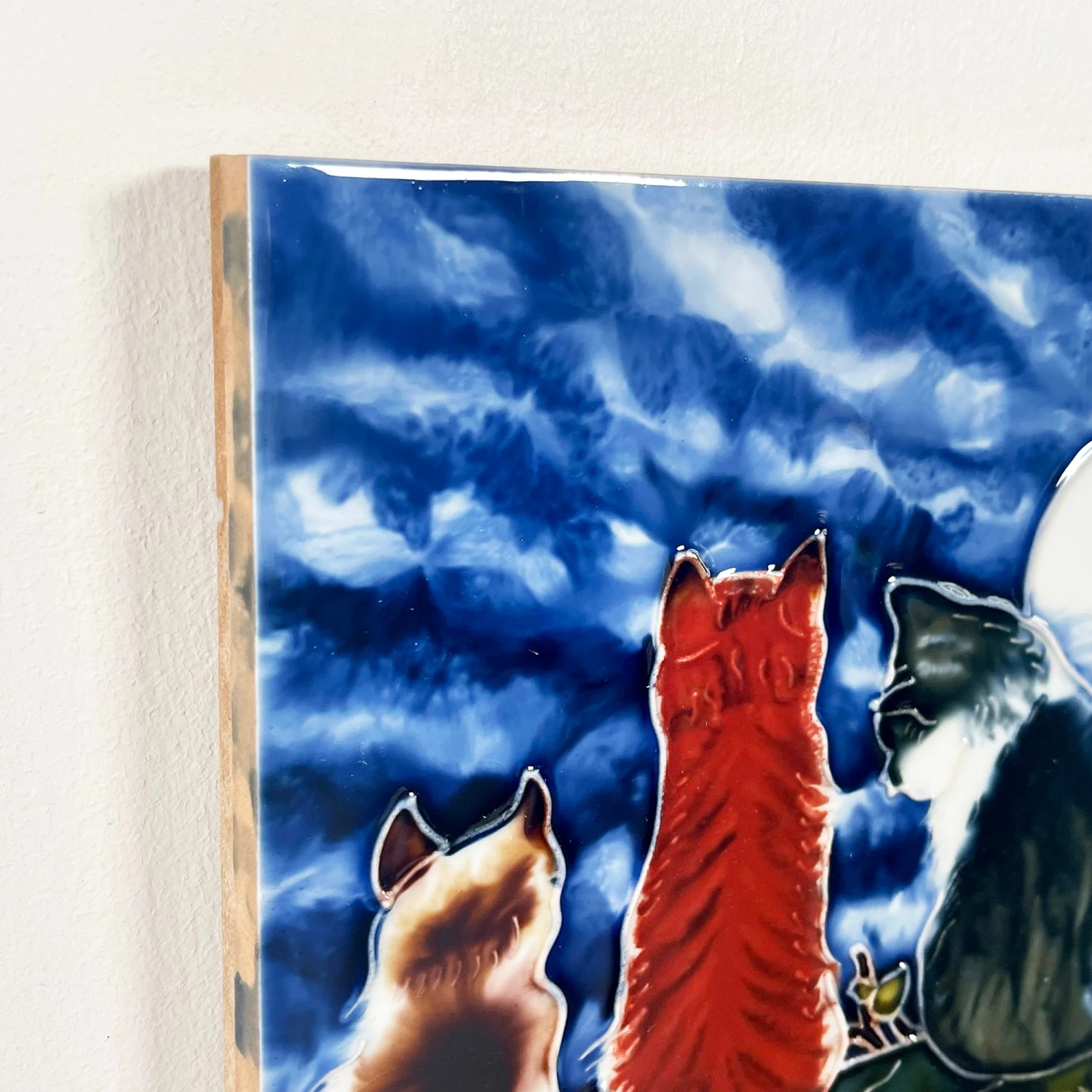 Darthome Limited Ceramic Tile Wall Art - Whispering Cats At Night 4 Darthome Limited Ceramic Tile Wall Art - Whispering Cats At Night - Image 4