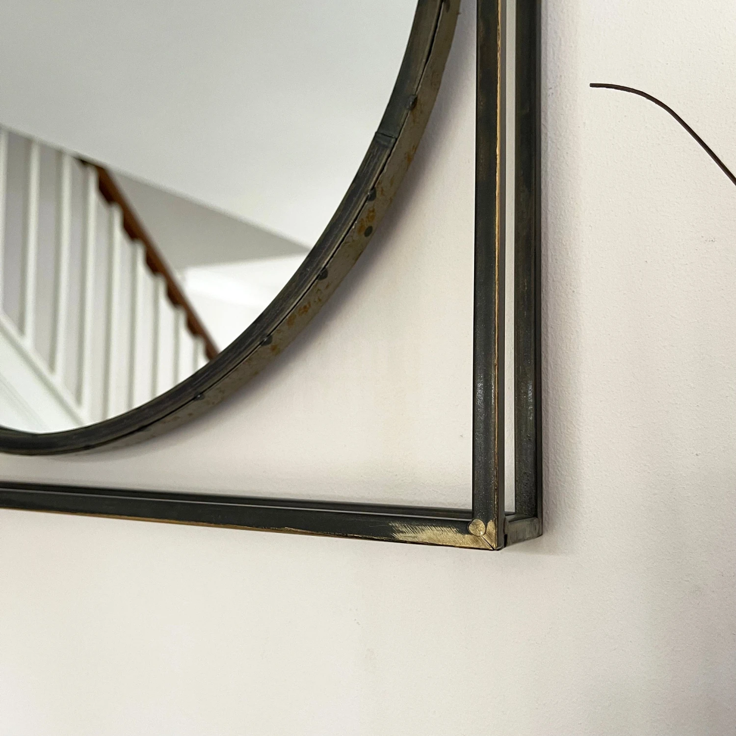 Darthome Limited Industrial Round Mirror In Square Frame 3 Darthome Limited Industrial Round Mirror In Square Frame - Image 3