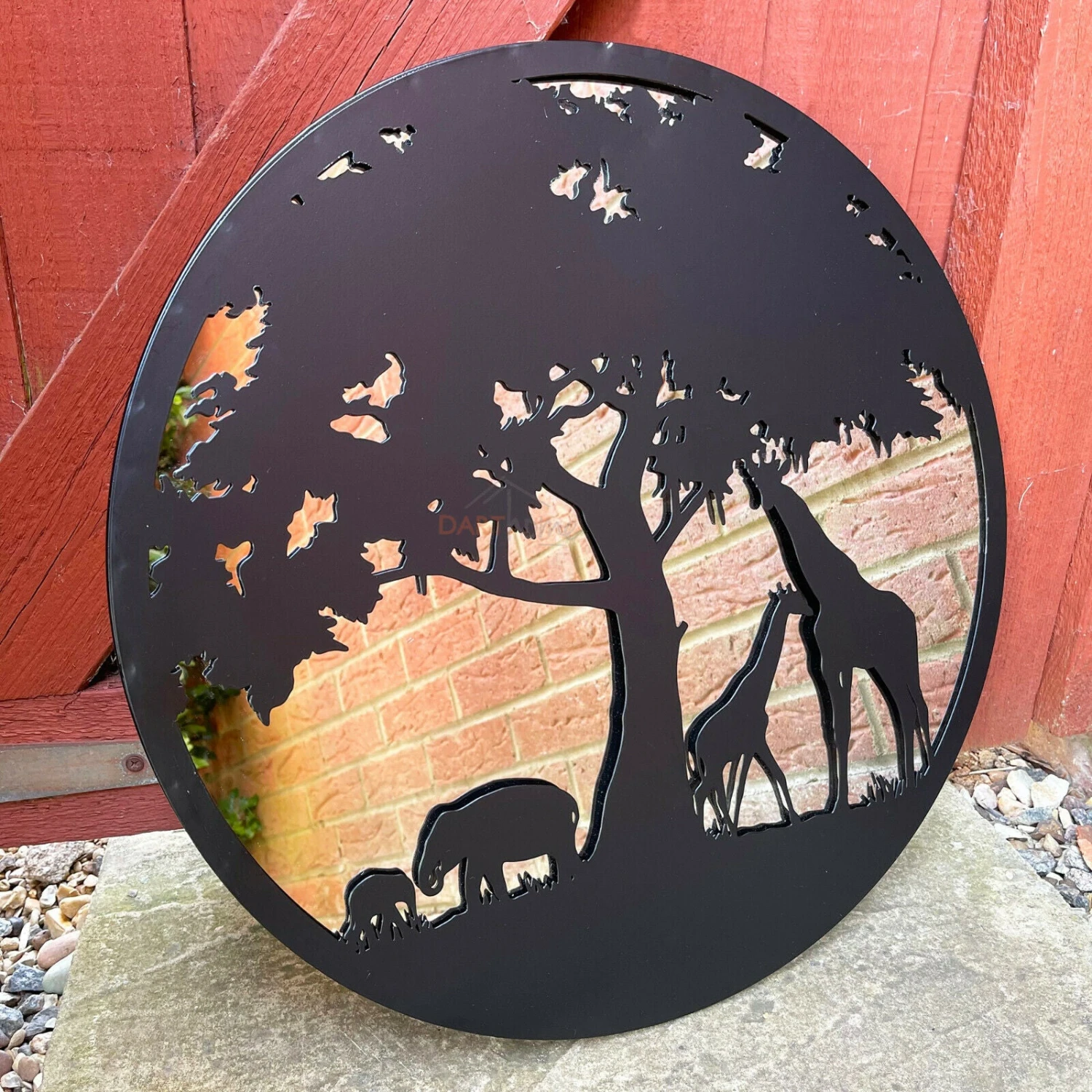Darthome Limited Black Silhouette African Wildlife Garden Mirror 1 Darthome Limited Black Silhouette African Wildlife Garden Mirror